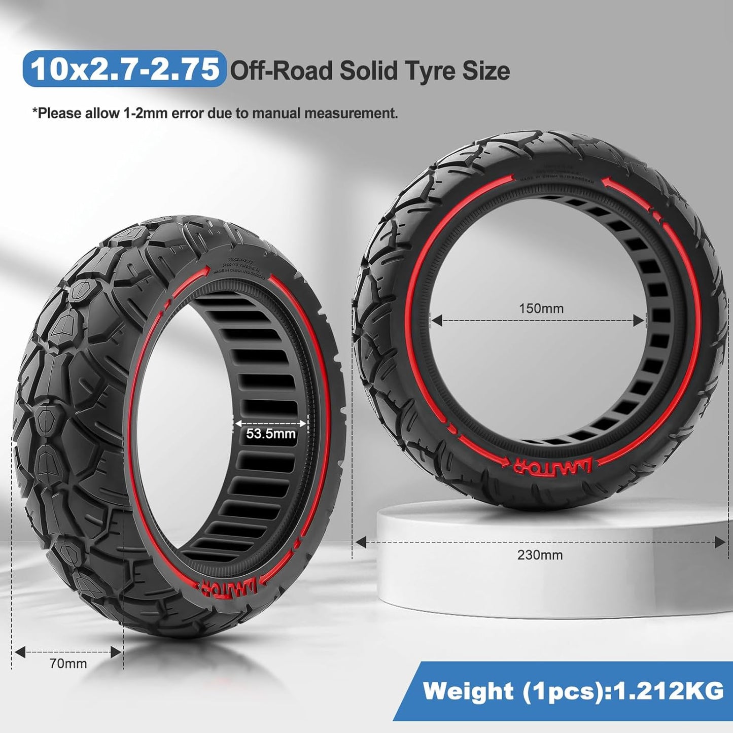 Amitor Offroad Vollgummireifen  10x2.70-6.5 ,--, 10x2.75-6.5